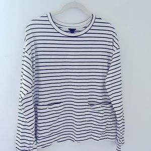 Ann Taylor striped shirt with pockets